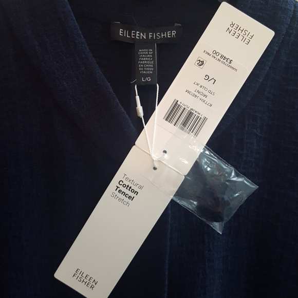 SOLD Eileen Fisher Jacket Sz L Textural Tencel - Picture 4 of 8